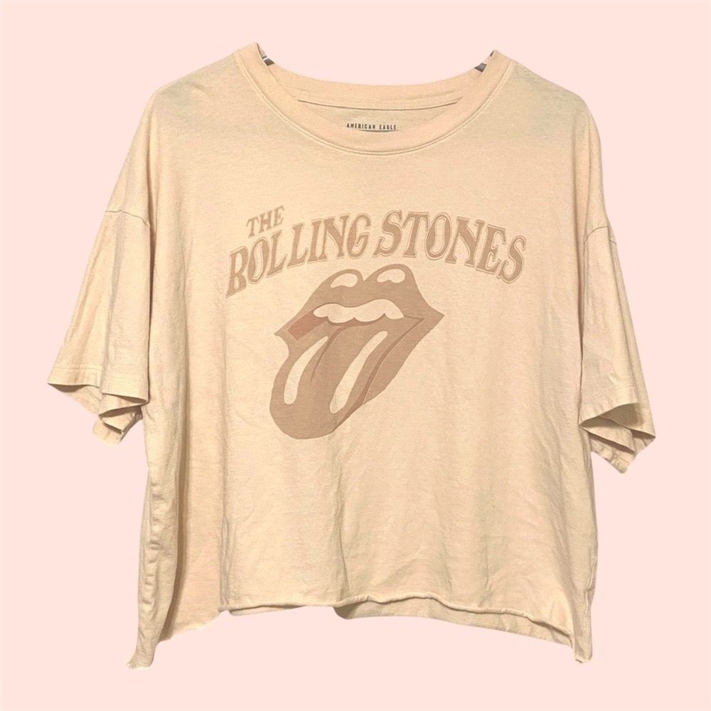 AE The Rolling Stones Graphic Band Crop Tee